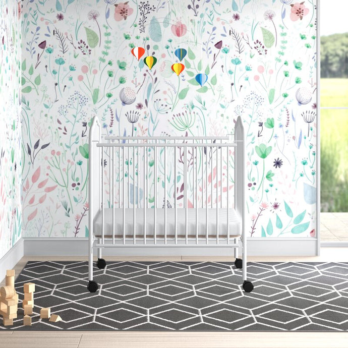 Folding Mini Portable Crib with Mattress