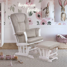 Load image into Gallery viewer, Alice Glider Chair and Ottoman with Pillow