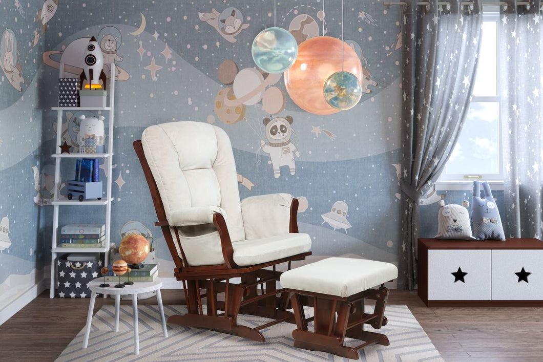 Alice Glider Chair and Ottoman without Pillow